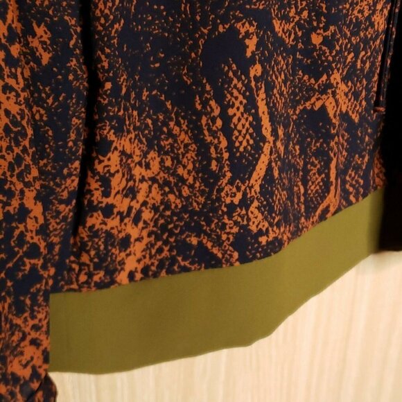 Cabi Womens Career Snake Print Faux Wrap Blouse Medium - Picture 3 of 9